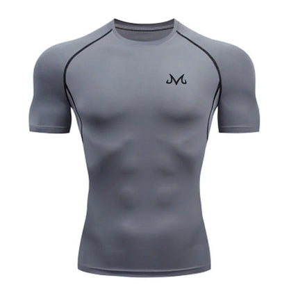 T shirt de compression à manche courte pour homme